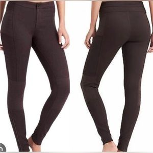 Athleta Trailsetter Ponte Motion Brown Stretchy Skinny Pants.